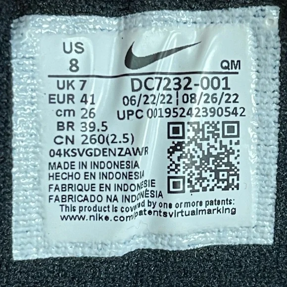 Nike SB Ishod Wair "Black/White" sneakers size 8 - Picture 8 of 9